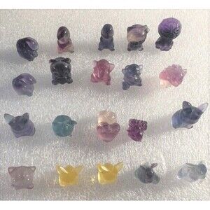 Miniature Fluorite Pokémon Carvings - Your Choice